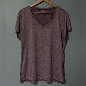 RBX‎ Active Women's XL Short Sleeve Heathered Purple V-Neck Tee